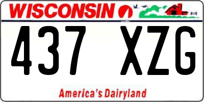 WI license plate 437XZG