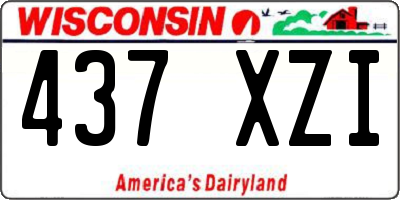 WI license plate 437XZI