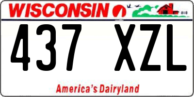 WI license plate 437XZL