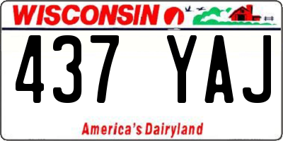 WI license plate 437YAJ
