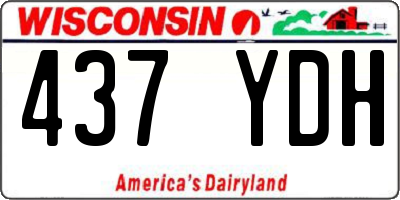 WI license plate 437YDH