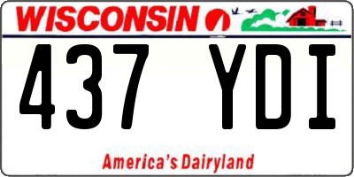 WI license plate 437YDI