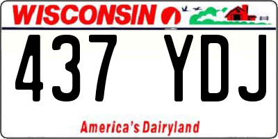 WI license plate 437YDJ