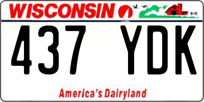 WI license plate 437YDK