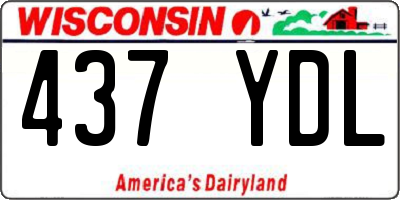 WI license plate 437YDL
