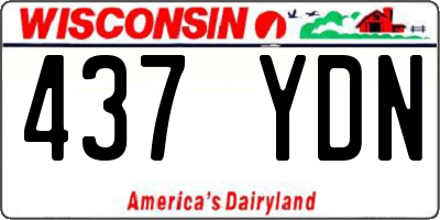 WI license plate 437YDN