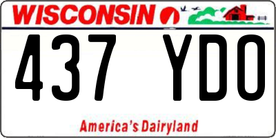 WI license plate 437YDO