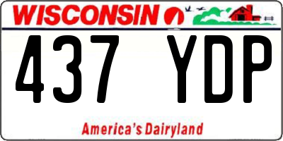 WI license plate 437YDP