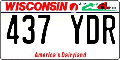 WI license plate 437YDR