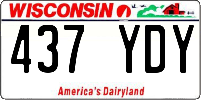 WI license plate 437YDY