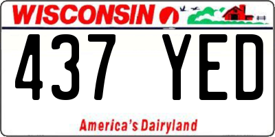 WI license plate 437YED