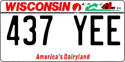 WI license plate 437YEE