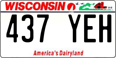 WI license plate 437YEH