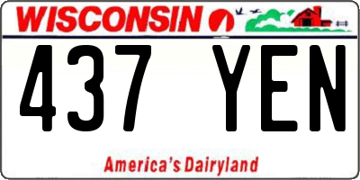 WI license plate 437YEN