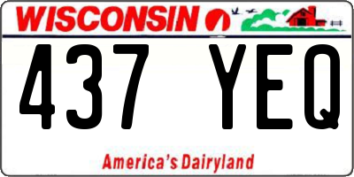 WI license plate 437YEQ