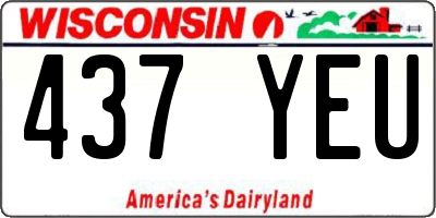 WI license plate 437YEU