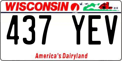WI license plate 437YEV