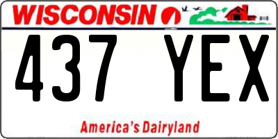 WI license plate 437YEX
