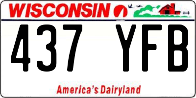 WI license plate 437YFB