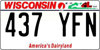WI license plate 437YFN