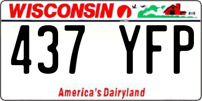 WI license plate 437YFP