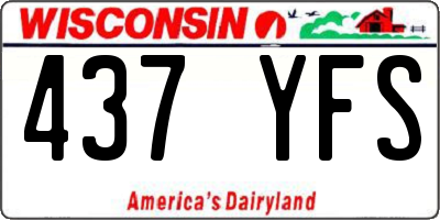 WI license plate 437YFS