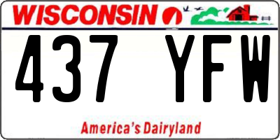 WI license plate 437YFW