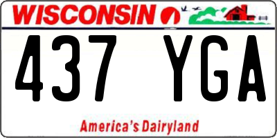 WI license plate 437YGA