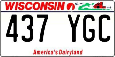 WI license plate 437YGC
