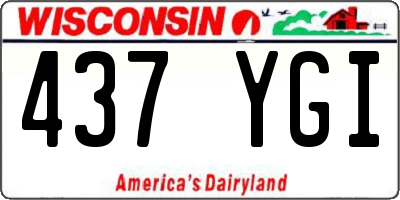 WI license plate 437YGI