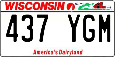 WI license plate 437YGM