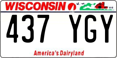 WI license plate 437YGY