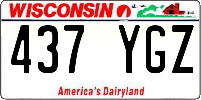 WI license plate 437YGZ