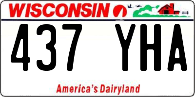 WI license plate 437YHA