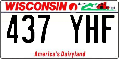 WI license plate 437YHF
