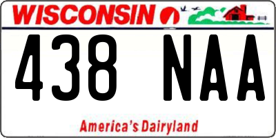 WI license plate 438NAA