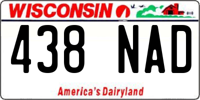 WI license plate 438NAD