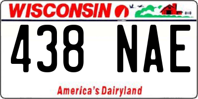WI license plate 438NAE