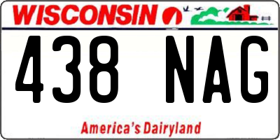 WI license plate 438NAG