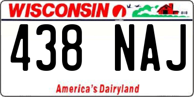 WI license plate 438NAJ