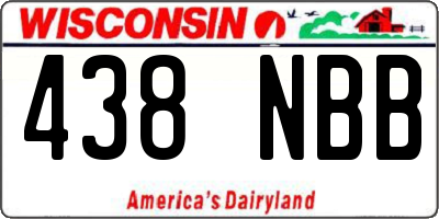 WI license plate 438NBB