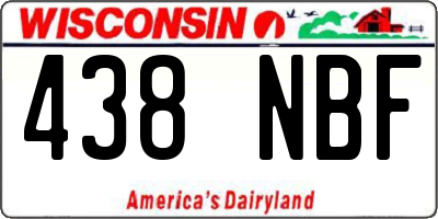WI license plate 438NBF
