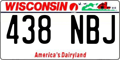 WI license plate 438NBJ