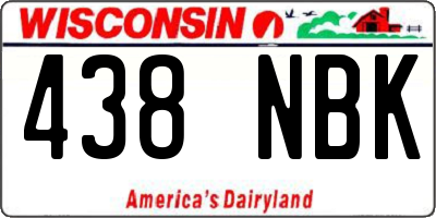 WI license plate 438NBK