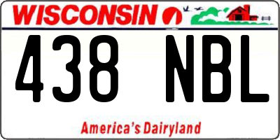 WI license plate 438NBL