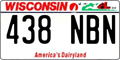 WI license plate 438NBN