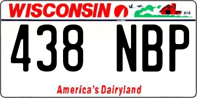 WI license plate 438NBP