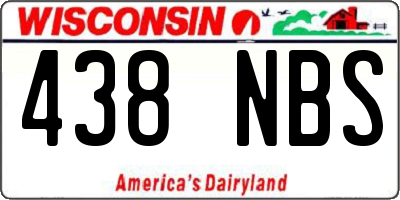 WI license plate 438NBS