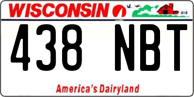 WI license plate 438NBT