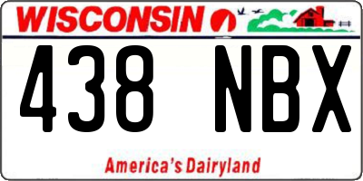 WI license plate 438NBX